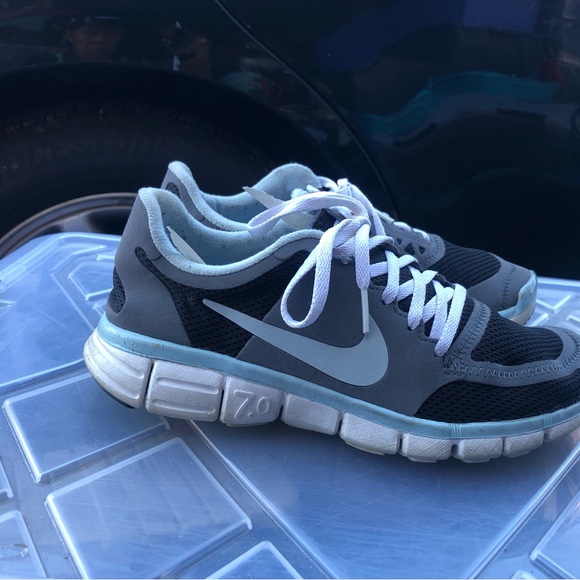 Nike Free 7.0 V2 396044-001 Womens Black Grey Running Athletic Shoes Size 8 - Picture 3 of 11